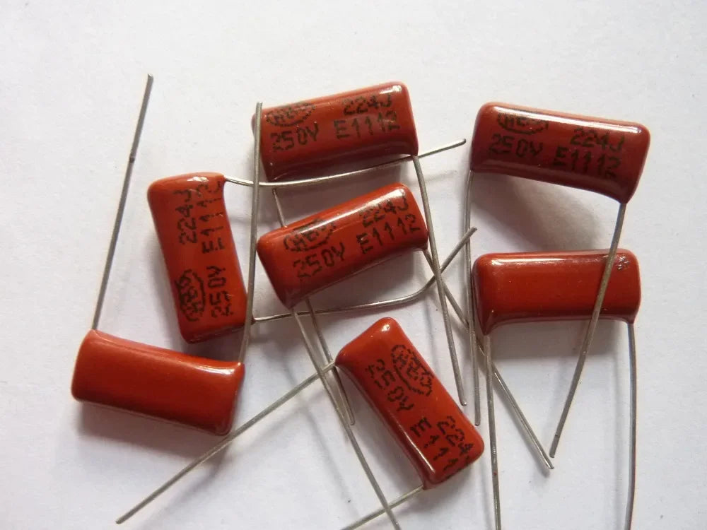 50pcs CBB 224 250V 224J CL21 0.22uF220nF P15 Metallized Polypropylene Film Capacitor