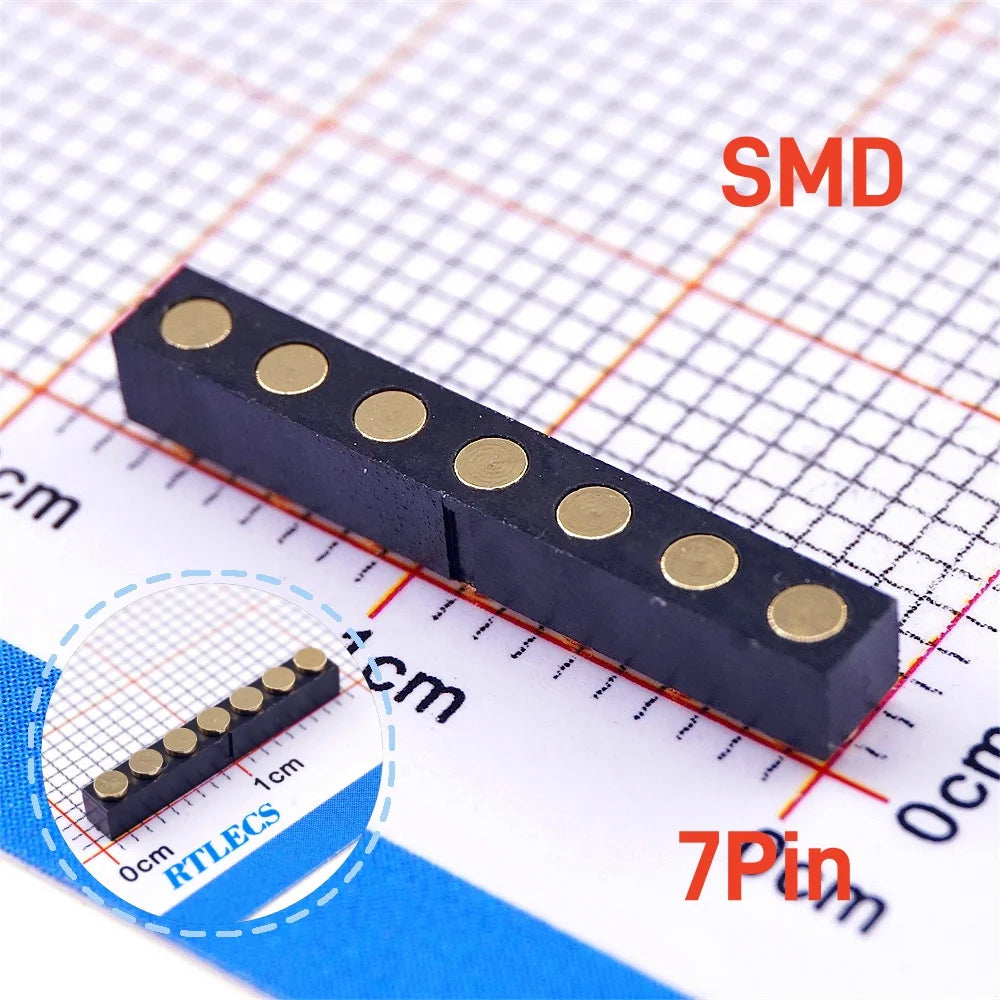 5 20Pcs Target Contact PAD Connector DIP 2.54 MM Grid 2 3 4 5 6 7 8 10 Position SMD Pogo Pin Header Strip Battery Power Charge