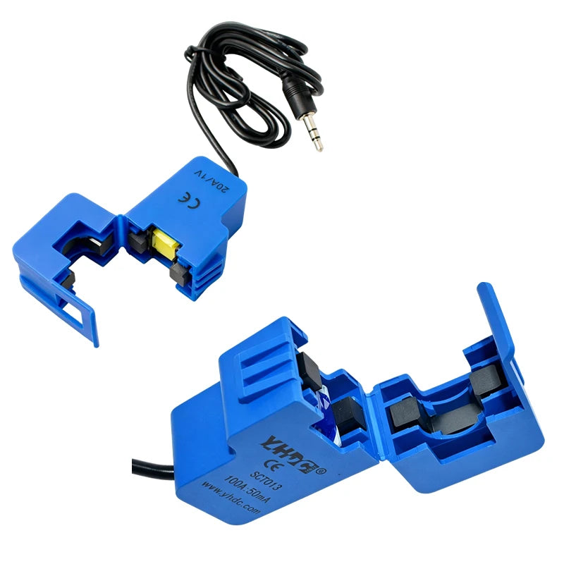 SCT-013 Split Core Current Transformer 5A 10A 15A 20A 30A 50A 60A 100A Multi-range Non-invasive Clip-on AC Current Sensor