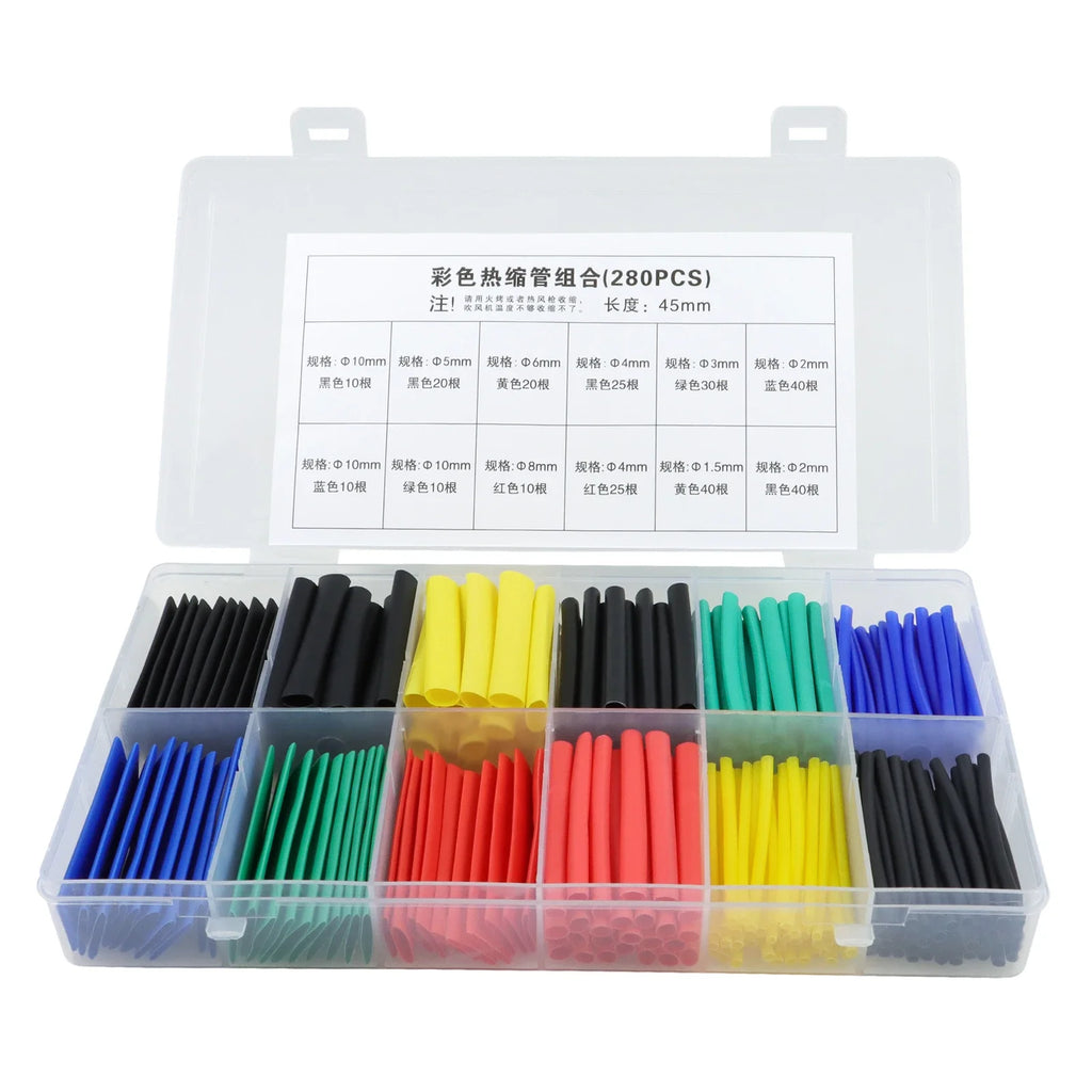WeluvFit 2:1 Heat Shrink Tubing 164-750P Eventronic Cable Wrapping Electrical Insulation Heat Shrink Wrapping Kit DIY Cable Kit