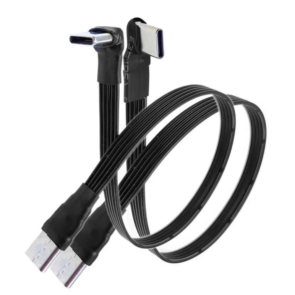 5CM 10CM 30CM USB 2.0 Type-C Flat Cable Extension FPC Cable USB 2.0 USB-C 90° Up/Down Angled Plug 5CM-1M
