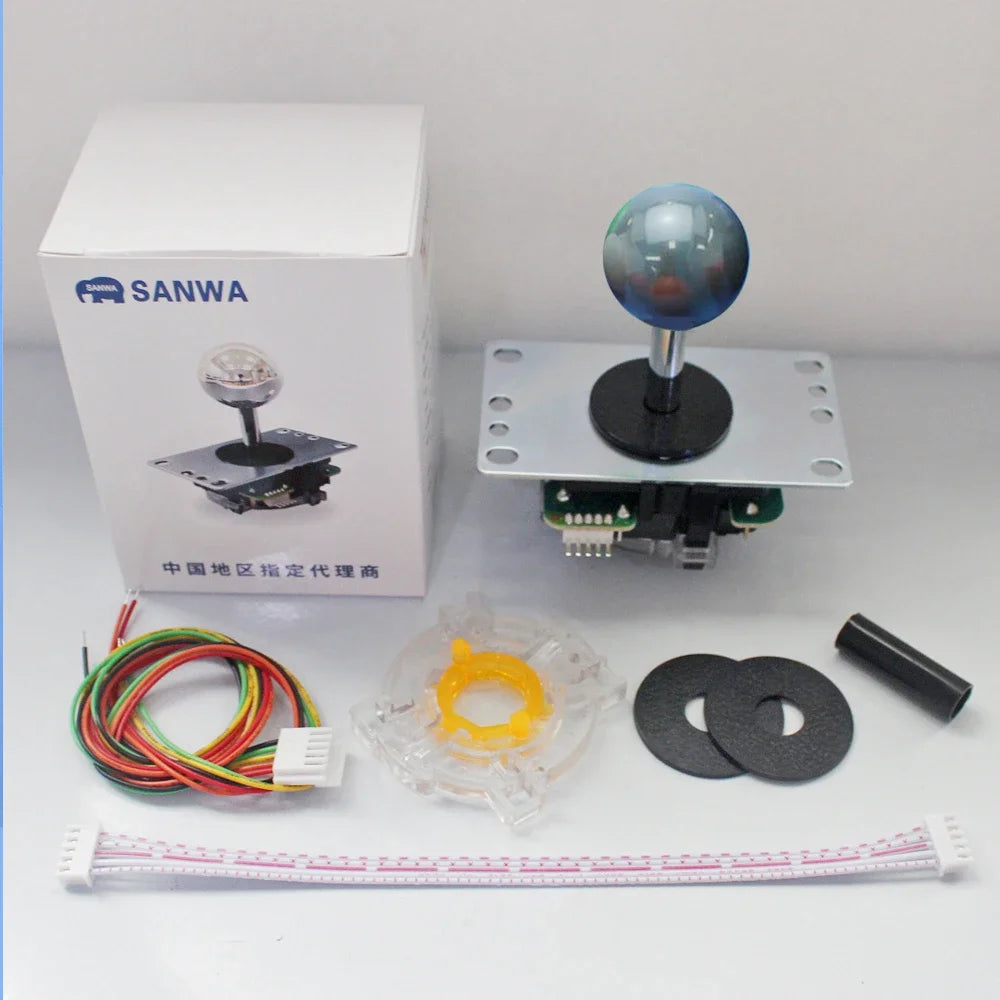 Original Japan Sanwa Joystick JLF TP 8YT Fighting Rocker With Topball 5pin Wire Jamma Arcade Vending Game PC PS3 XBOX Kit DIY