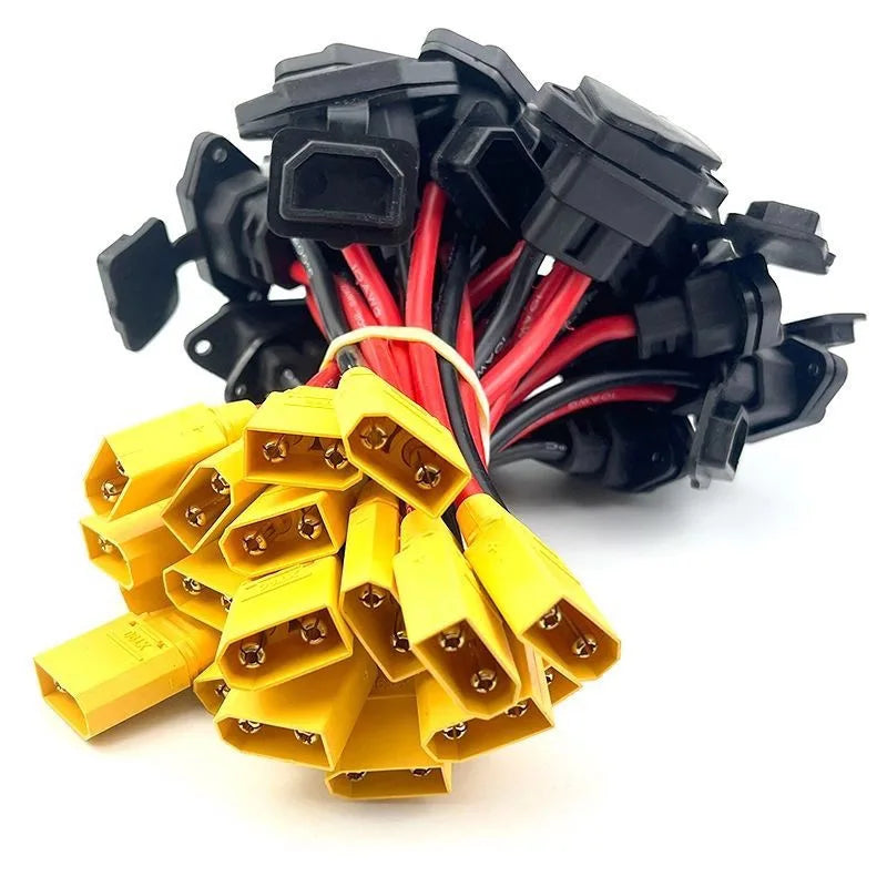 XT60/XT90 to C14 3pin Power Socket Wire10AWG/12AWG Male Female Battery Car Charging Connector New Energy E-bike Charging Cable