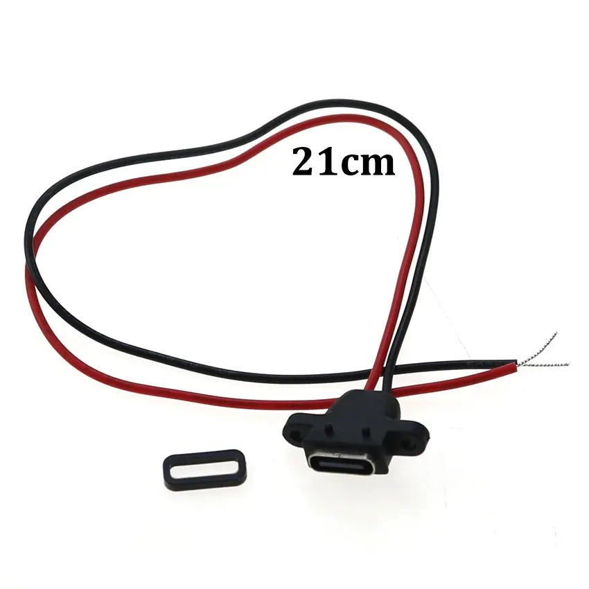 Cltgxdd Waterproof USB Type C Connector Charging Interface Female Socket With Welding Wire  MX1.25 PH2.0 XH2.54 Port