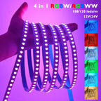 5m RGBW RGBWW Led Strip Light 4 Colors In 1 Chip 12V 24V 5050 120 60 108 LEDs Flexible Tape Ribbon RGB Warm White DC Home Decor