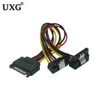 IDE Molex 4 Pin to SATA 2 Serial HDD Power Adapter Cable Hard Drive Connector Male to Female Molex SATA Extension Cord