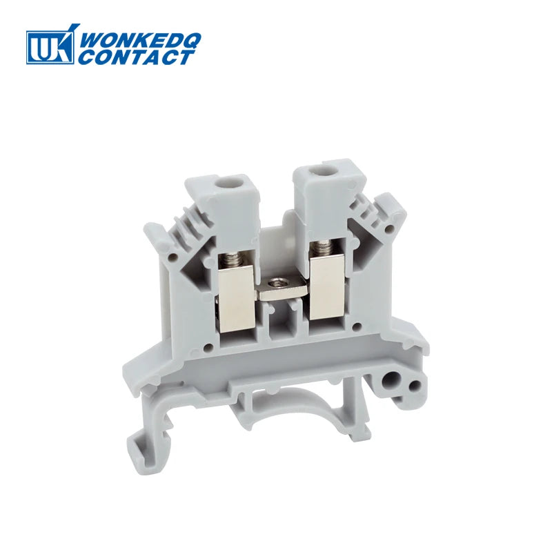 UK2.5B Six Color UK 2.5 mm² Universal Screw Din Rail Terminal Block Feed-through Strip Plug Wire Electrical Connector UK 2.5B