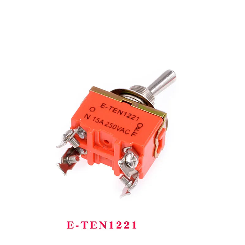 1PCS SPST DPDT 250V 15A Toggle Switch 2 3 Position Latching E-TEN with Waterproof Cap for Electrical Engineering