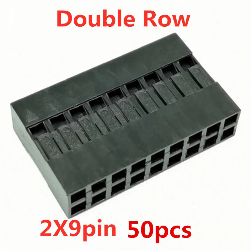 50pcs 2.54mm Dupont Connector Male/Female Pin Way Cable Plug 2/3/4/5 Pin Electrical Pin Jumper Header Housing Wire Connector Kit