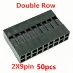 50pcs 2.54mm Dupont Connector Male/Female Pin Way Cable Plug 2/3/4/5 Pin Electrical Pin Jumper Header Housing Wire Connector Kit