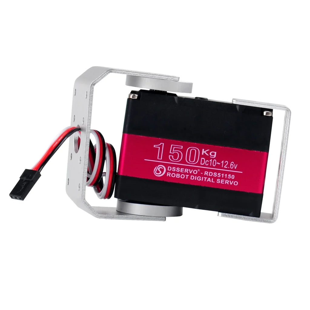 4PCS RDS51150 Metal Gear Digital Servo 150KG Robotic Servo Motor 12V Double-Shaft U Mounting Bracket 180/270 Degree for RC Cars