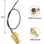 Dual Band 2.4G 5.8G RP SMA Male 12dBi WiFi Antenna + 15cm Adapter Cable for Network Card USB Adapter Security IP Camera