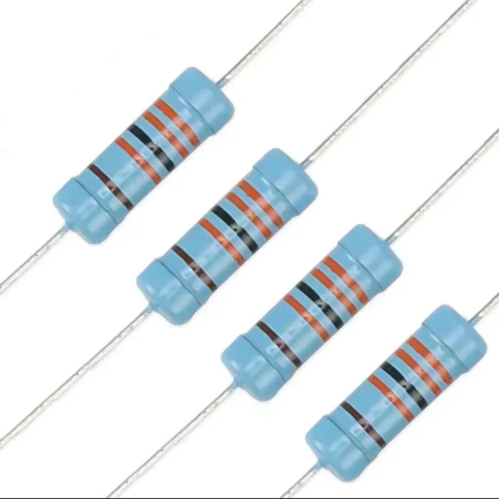 20pcs/lot 3W Metal Film Resistor 1% 0.1R-2.2M 2.2 10 100 150 220 270 330 470 1K 2.2K 4.7K 10K 15K 22K 47K 100K 220K 470K 1M ohm