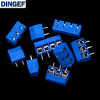 50PCS 5.0MM KF301 2P 3P 4P terminal blocks PCB splicing plug Blue KF301-4P KF301-3P  KF301-2P
