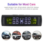 Temperature Warning Fuel Save Tire Pressure Monitoring System Solar TPMS With 4 External Sensors Car Tyre Pressure Monitor