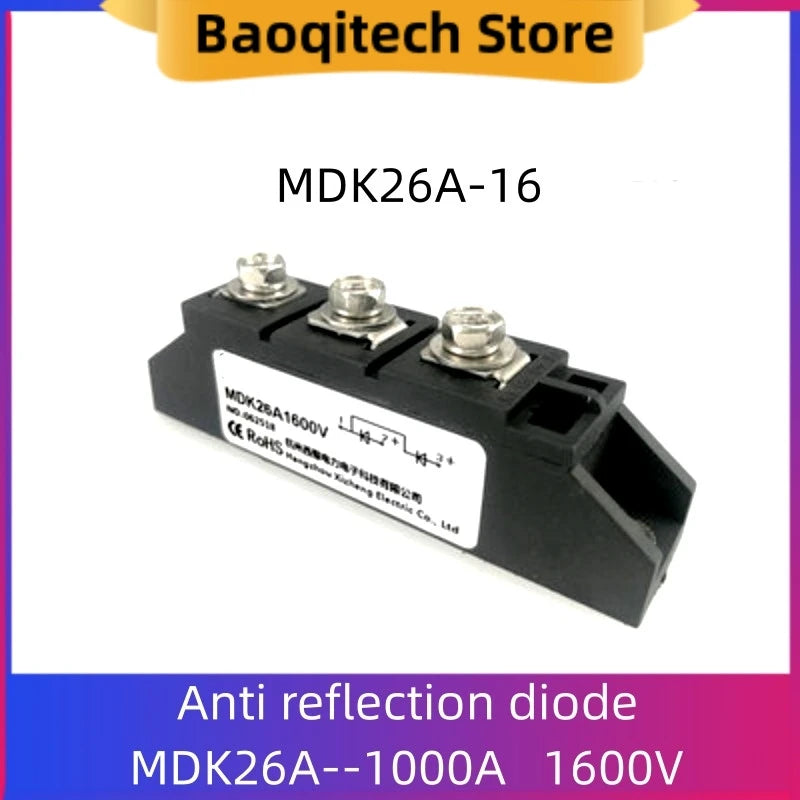 MDK 26A 40A 55A 70A 90A 110A  Anti-reverse Diode 1600V  Photovoltaic Diode Bridge Module Current Protection