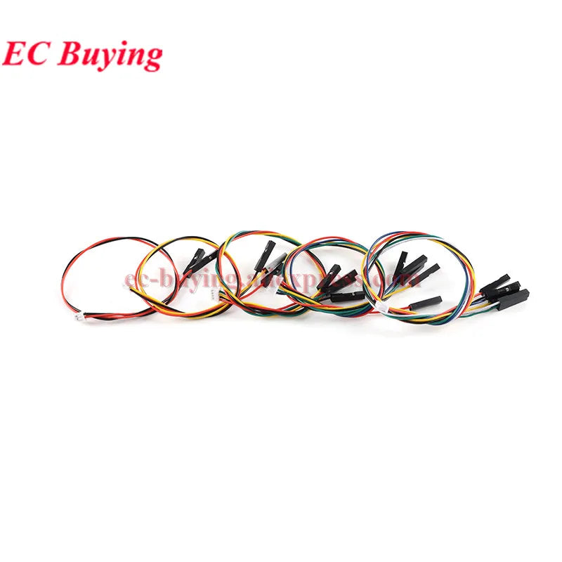 2Pcs-20Pcs JST 1.25mm to 2.54mm Dupont Cable 1Pin Female 2.54 Wire Connector Terminal 1.25 2P/3P/4P/5P/6P Length 20CM Electronic
