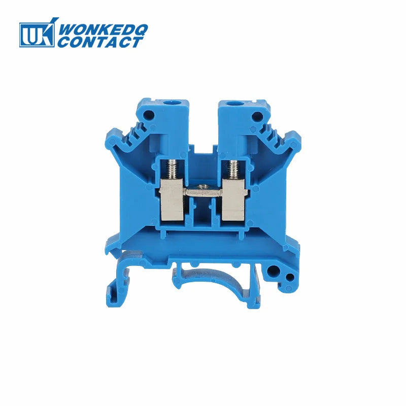10Pcs UK5N Screw Wire Connector 4mm Cable 4mm² Feed-through Connection 12AWG Plug Electrical Mount DIN Rail Terminal Block UK 5N