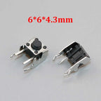 20/50/100pcs 6x6 PCB Momentary Mini Micro Tactile Tact Push Button 4-Pin Self-reset Switch 6*6*4.3/5/6/7/8/9/10/11/12/13/14/15mm