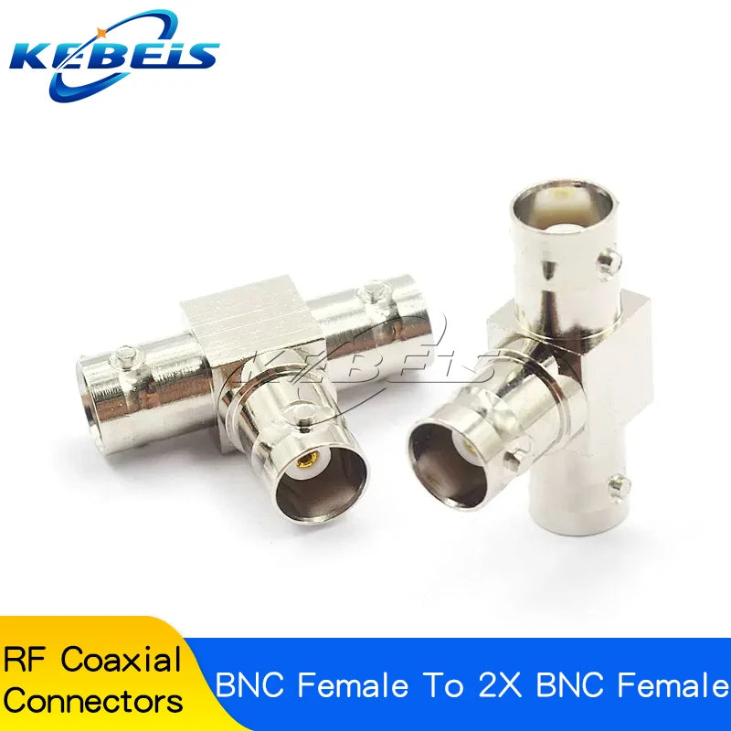 1PCS BNC to BNC Adapter Male to Female Dual Way Tee Flange BNC-KKF-KKY-KK-KKK-JJJ-KKJ-KKJ-JKW-JJ-JKQ9 RF Connector