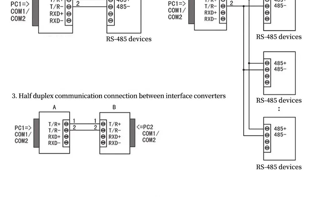 RS232 to RS485 Converter rs232 rs485 Interface Serial Adapter 232 485 Female Adapter