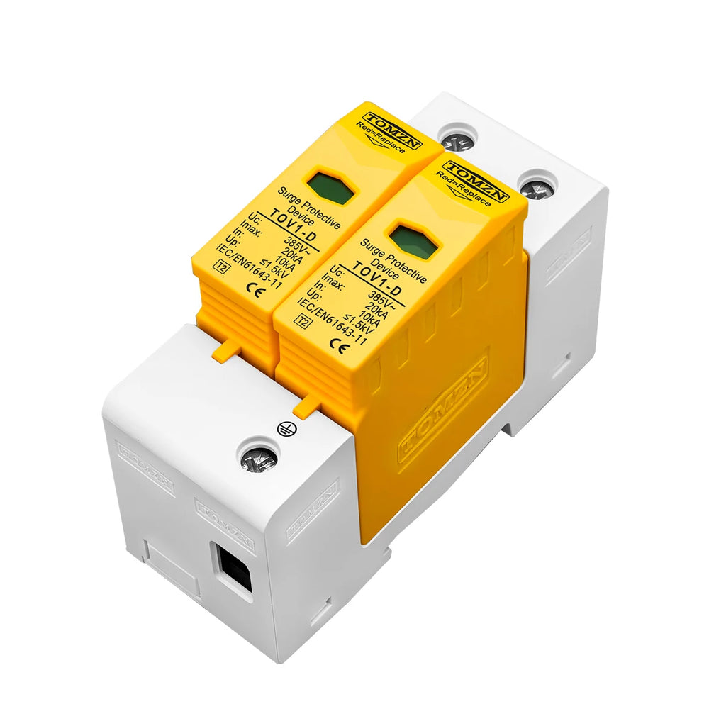 TOMZN AC SPD 2P House Surge Protector Protection Protective Low-voltage Arrester Device 10-20kA 20-40kA 30-60kA 275V 385V 420V