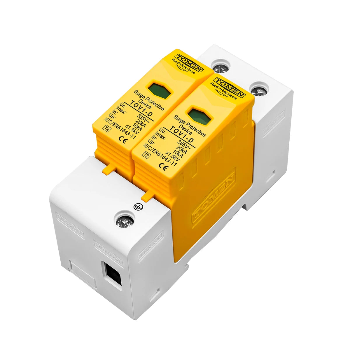 TOMZN AC SPD 2P House Surge Protector Protection Protective Low-voltage Arrester Device 10-20kA 20-40kA 30-60kA 275V 385V 420V