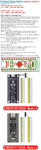 100%new Original STM32F103C6T6/C8T6 Minimum System Board Single Chip ARM Development Board for Learning And Projects