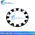 5V 8Bit 12Bit 16Bit 32Bit 64 Bits WS2812 5050 RGB LED Ring Lamp Light + Integrated Drivers For Arduino Diy ESP8266 WS2812