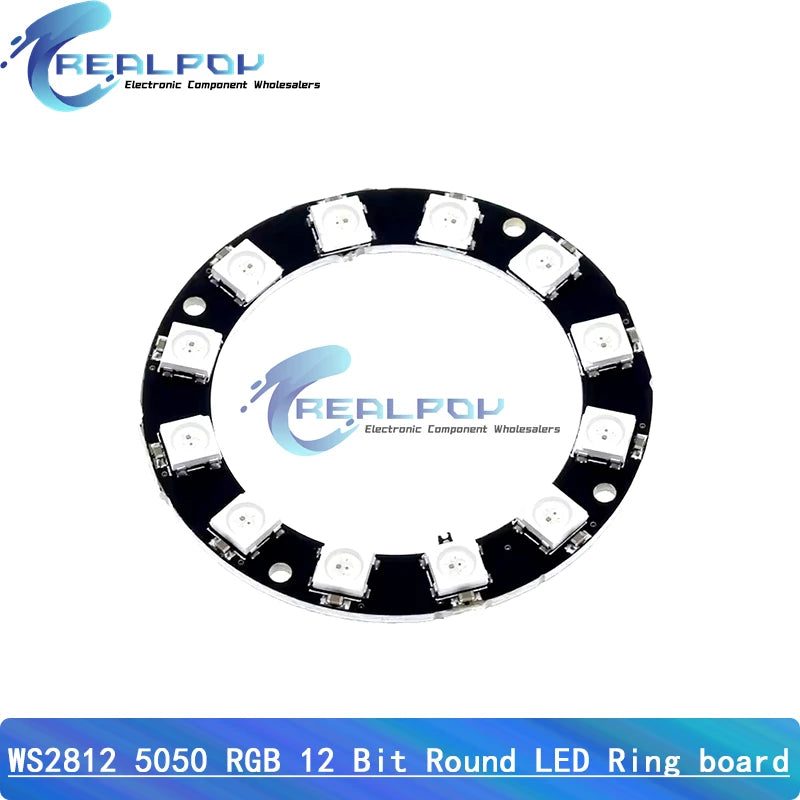 5V 8Bit 12Bit 16Bit 32Bit 64 Bits WS2812 5050 RGB LED Ring Lamp Light + Integrated Drivers For Arduino Diy ESP8266 WS2812