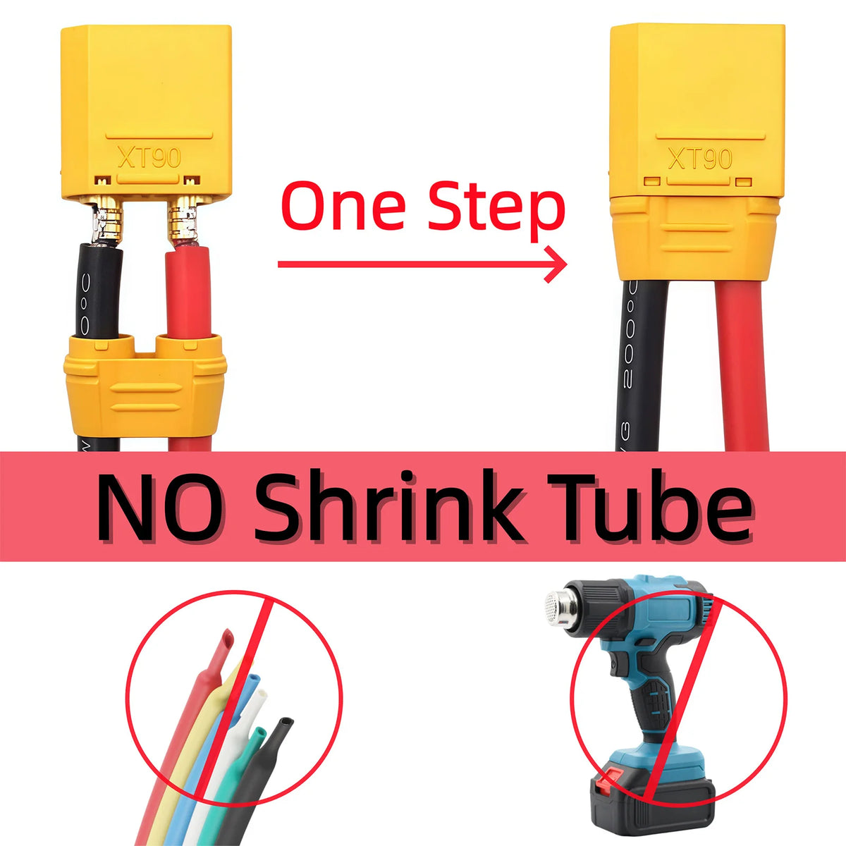 XT90 Male Female Connector Plug Welding Terminal Plugs for RC Lipo Battery Drone Boat Airplane Wire Cable Connectors Adapter