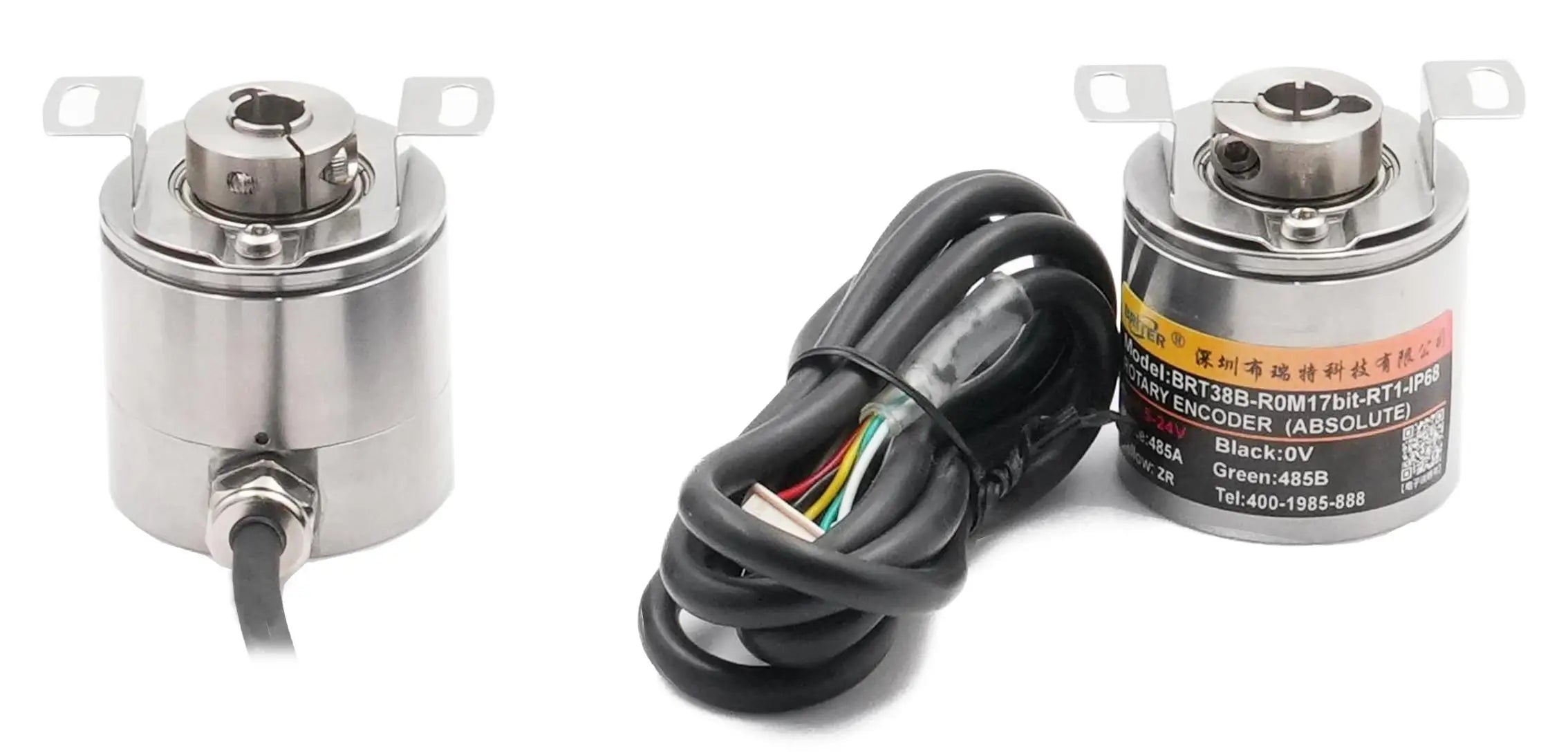 Waterproof Blind Hole Absolute Encoder Magnetic Single/Multi Turn Angle Measurement CAN RS485 Output Power Off Memory