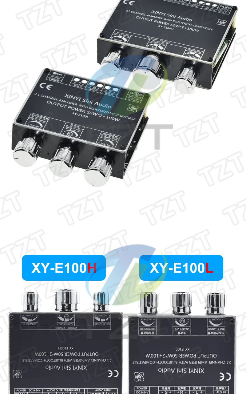 XY-E100H XY-E100L 2.1 Channel Bluetooth Audio Amplifier Board Module 50W+50W+100W Subwoofer With High Fidelity And Sound Quality