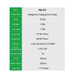 RELIFE TB-09 Tail Plug Detector Lightning Type-C Interface Charging Port Tester High-definition Display Mobile Phone Diagnosis