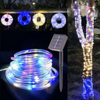 Solar String Lights Outdoor Waterproof LED Strip Rope Tube Lamp Christmas Fairy Garland String Lights for Garden Tree Yard Fence