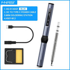 FNIRSI HS-01 Smart Soldering Iron 80-420℃ Rapid Heating PD 65W Type-c Charge Digital Display Screen Portable Welding Repair Tool
