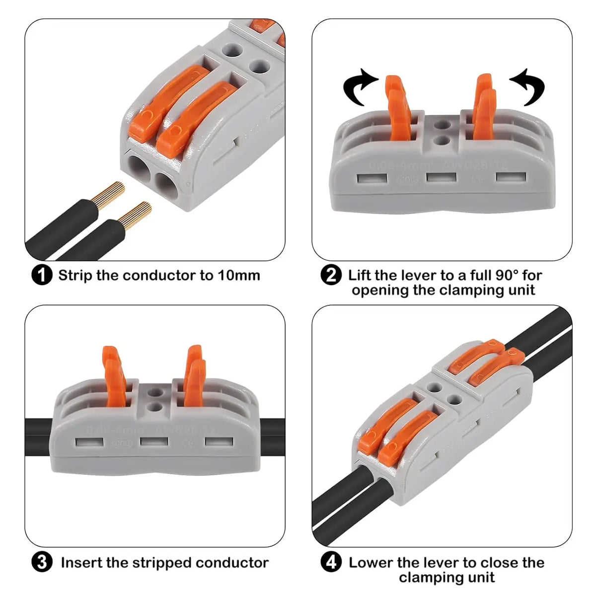 10pcs Quick Terminal Connector 212/213/214/215 Hard And Soft Wire Parallel Connector Connector Press The Wire Terminal PCT