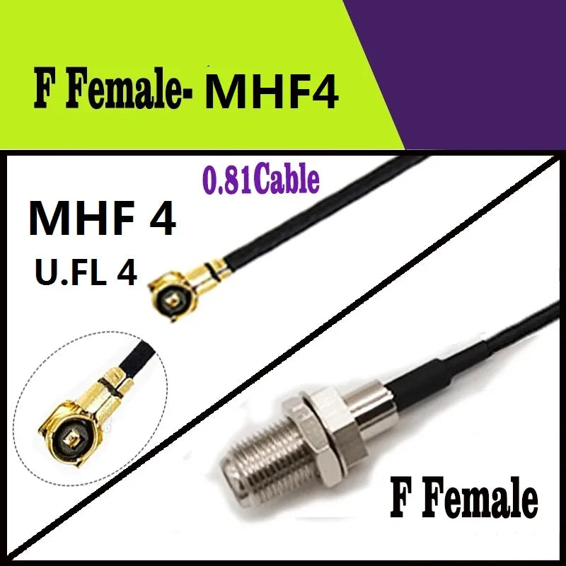 10/100Pcs F Female To UFL 1  MHF4 antenna cable rf 1.13 0.81 RG178 cable F female male cable to U.FL 1 tail fiber cable assembly