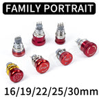16/19/22mm Metal Emergency Stop Button Switch stainless steel waterproof mushroom head Rotation reset Anti-slip with lights PTEN