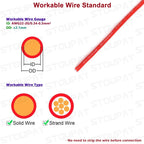 I-Type 1/2/3pin LED Wire Connector Quick Splice Cable Terminal Block for LED Strip, Audio, Car, Home Appliances Wiring AWG20-22