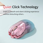 SayRose MO‑76 Cute Cat Paw Wireless Mouse 2.4G Bluetooth 5.0 Dual Mode 4‑Level DPI 800‑3200 Rechargeable Type‑C Mice for Laptop PC Mac Office Girl Gift