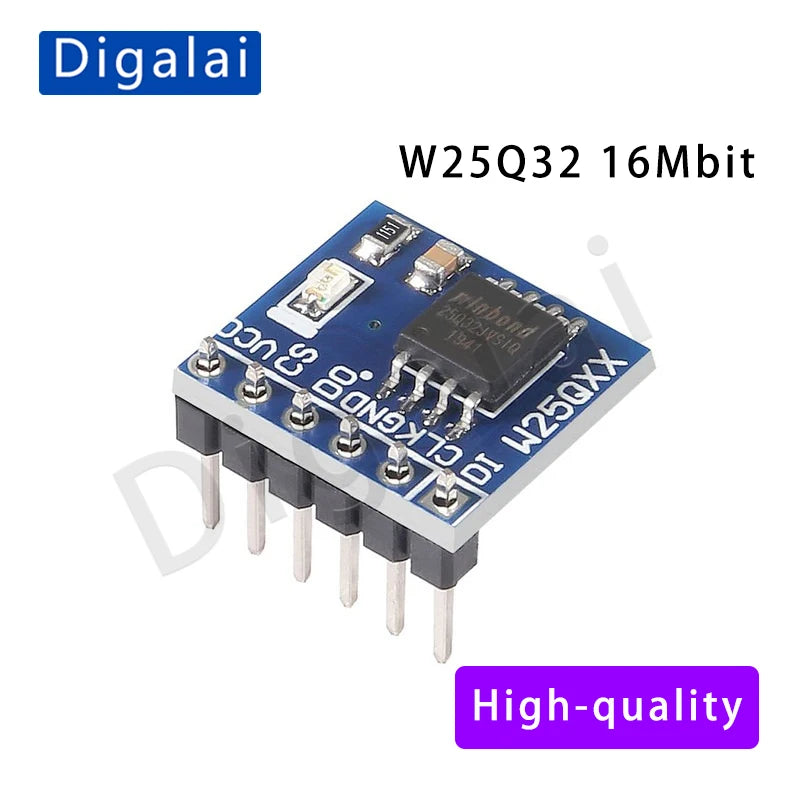 100%New original 2PCS W25Q32 W25Q64 W25Q128 FLASH storage module SPI interface adapter board BV FV