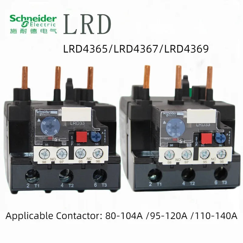 Schneider Electric Thermal Overload Relay Lrd4365/Lrd4367/Lrd4369 Applicable to Contactor LC1D80-104A /95-120A /110-140A