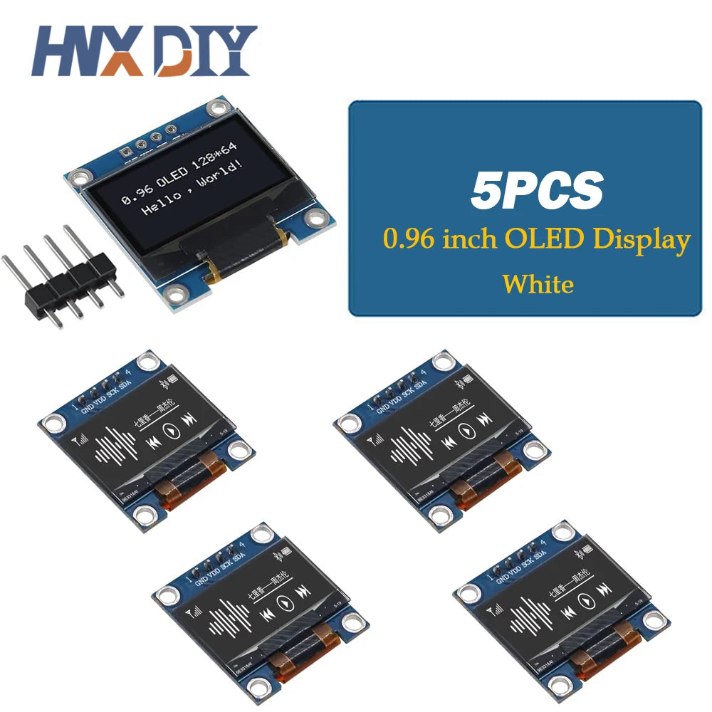 1-10pcs 0.96 inch IIC Serial White/Blue/Yellow Blue OLED Display Module 128X64 I2C SSD1306 12864 LCD Screen Board for Arduino