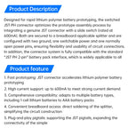 Switched JST-PH 2pin Connector SMT Right Angle Breakout Board Power Module + Pin row Adapt to 1-core Lithium Battery/AAA Battery