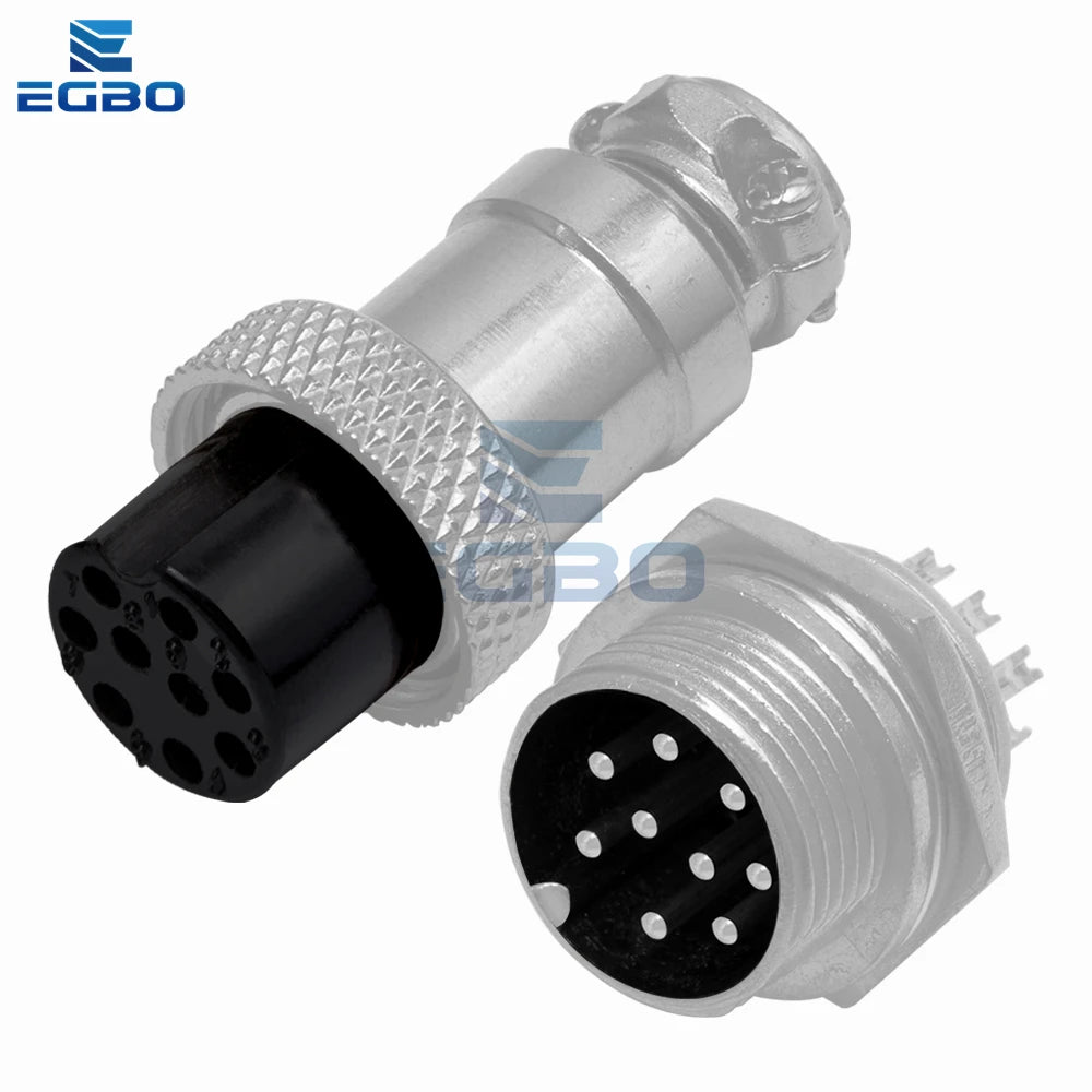 2-7 Pin GX16 Aviation Connector, Metal Male Plug Female Socket Industrial Wiring Terminal Adapter
