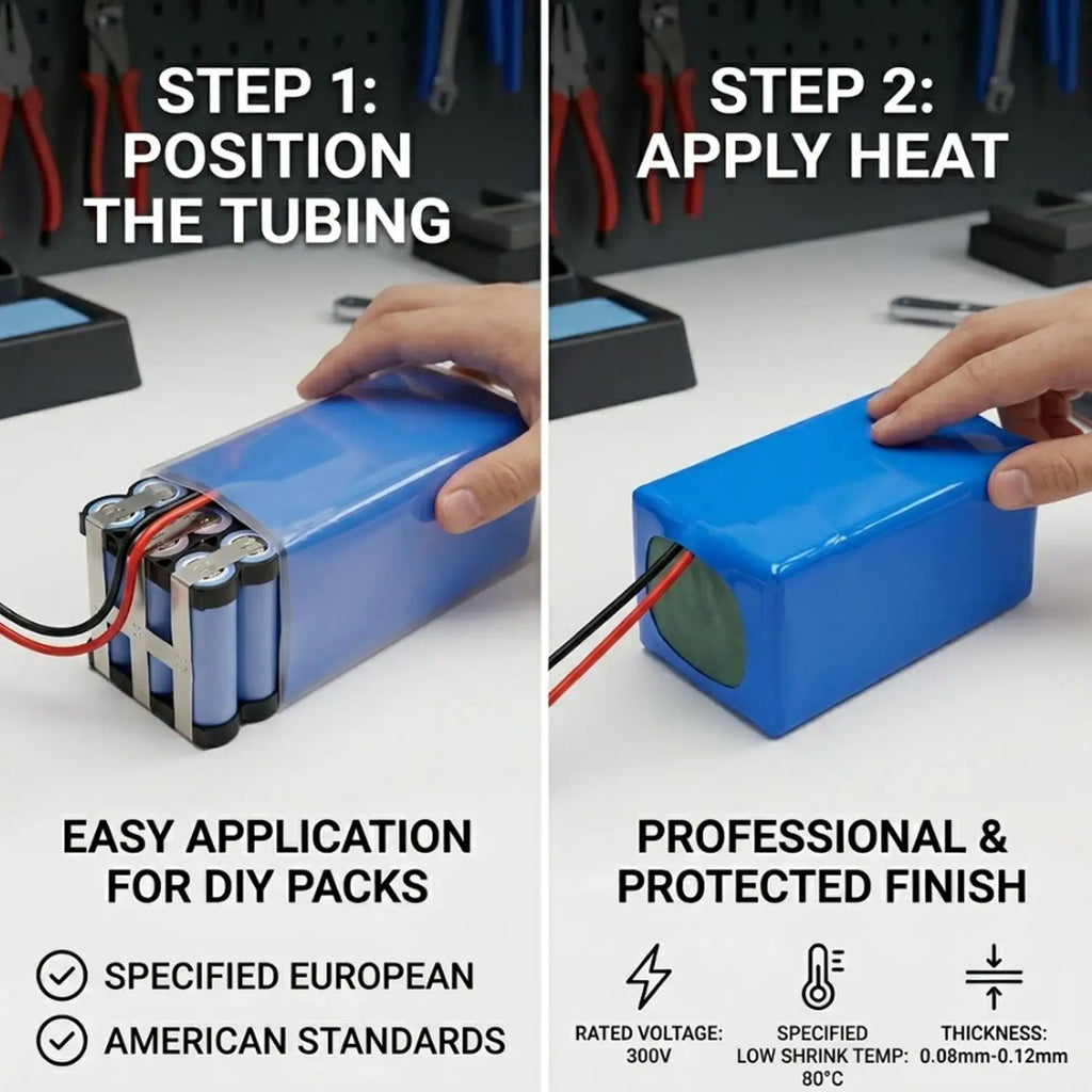 Battery Wraps 10/20cm PVC Heat Shrink Tube Roll Shrinkable Film Sleeve Lithium Battery Pack Case Insulation Li-ion Wrap Cover