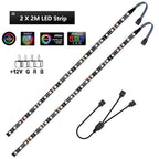 12V 4 Pin RGB Gaming PC Led Strip Light 5050 RGB Tape For Aura Sync MSI Mystic Light Motherboard Control Computer Case Backlight