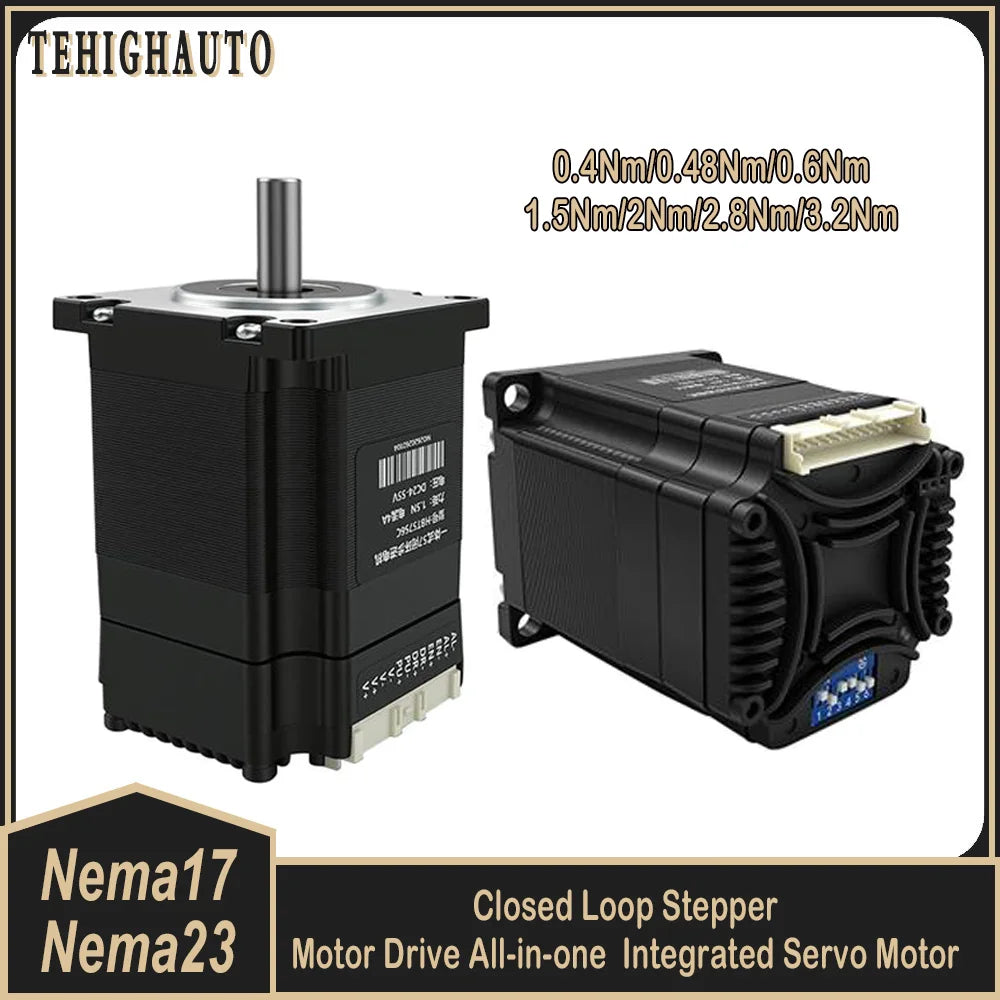 Closed Loop Integrated Stepper Motor Nema17 42mm/Nema23 57mm DC24V 2 Phase Stepper Motor Drive All-In-One Easy Servo Motor