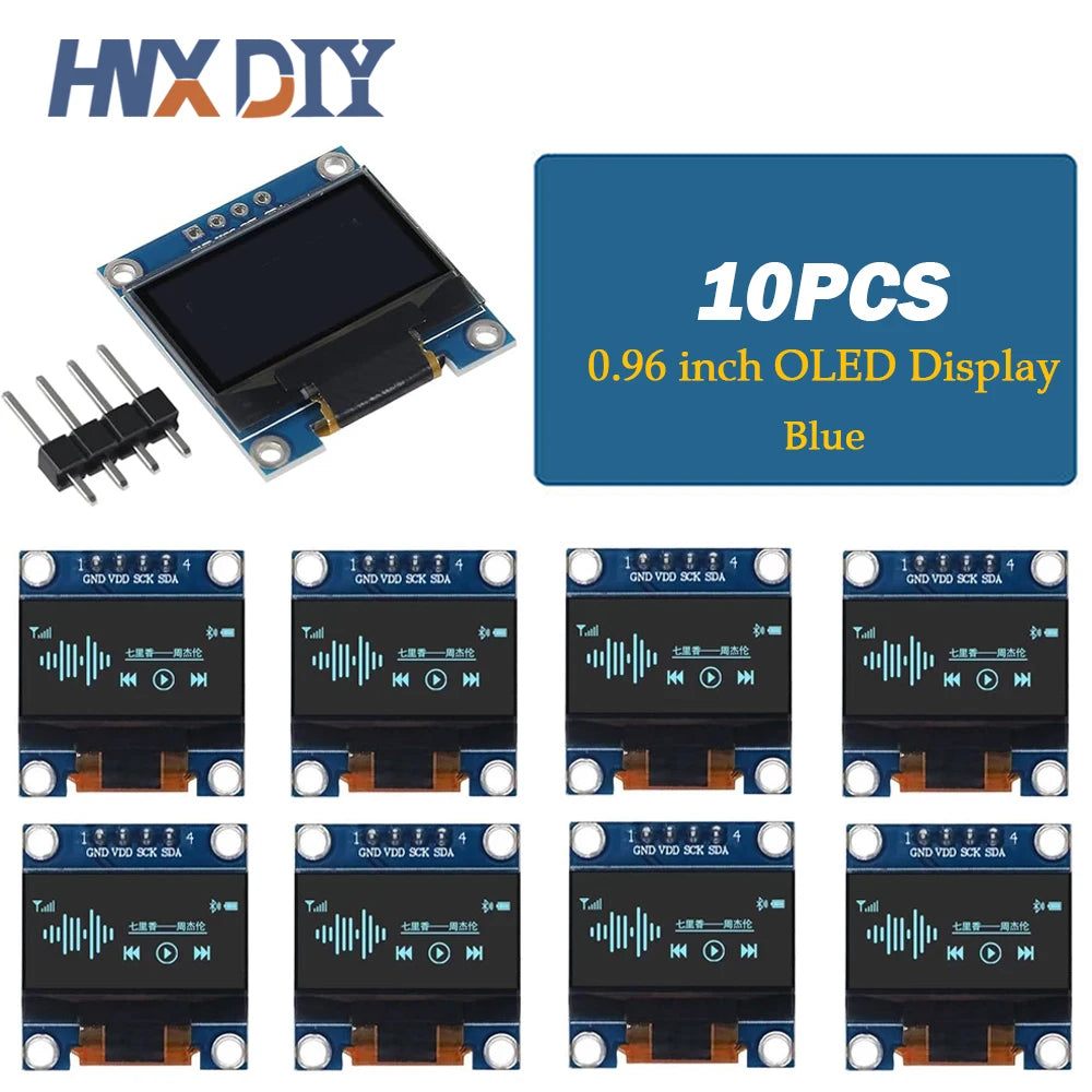 1-10pcs 0.96 inch IIC Serial White/Blue/Yellow Blue OLED Display Module 128X64 I2C SSD1306 12864 LCD Screen Board for Arduino